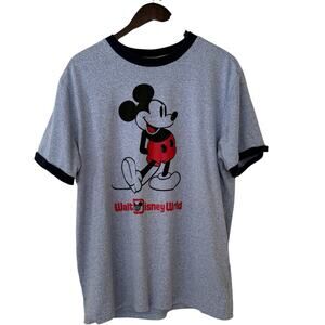Disney Men's Size Extra Large  Mickey Mouse Heather Blue Short Sleeve T Shirt